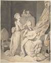 Two Women in an Elegant Interior; a Singer Accompanied by a Lutenist