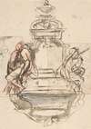 Design for a sepulchral monument with two figures