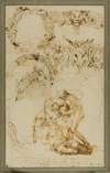 Drunken Silenus and Decorative Sketches; Studies for the Tazza Farnese