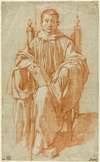 Seated Youth Wearing a Monk’s Habit; Study for Saint Benedict