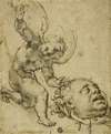 Kneeling Putto Holding a Head