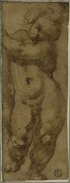 Standing Putto Seen from the Front; Study for the Virgin in Glory with Saints Petronius, Dominic, and Peter Martyr