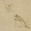 Two Sketches of a Weeping Woman
