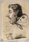 Caricature of Jules Didier (‘Butterfly Man’)