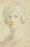 Portrait Bust of Young Woman in Turban