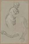 A Female Nude and Two Studies of an Arm, One Holding a Miniature