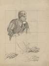 Seated Man and Study of Hands, sketch for Signing of the Compact in the Cabin of the Mayflower.