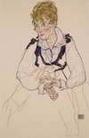 Die Frau des Künstlers, sitzend Edith Schiele