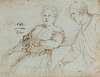 Seated Woman with a Man in Profile (Andriana Palma)