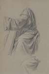 David’s robe study to the painting ‘King David playing the harp’