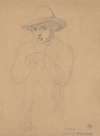 Half-length figure of young man in a hat