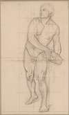 Nude sketch to the assailant to the painting ‘Martyrdom of St. Matthias’
