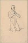 Nude sketch to the figure of St. Matthias to the painting ‘Martyrdom of St. Matthias’