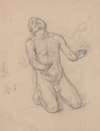 Nude study to the figure of St. Matthias to the painting ‘Martyrdom of St. Matthias’