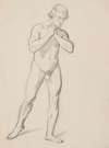 Sketch of a nude male