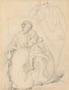 Sketch of Catherine Jagiellon with son Sigismund and John, Grand Duke of Finland, to the painting ‘Catherine Jagiellon in Gripsholm Prison’