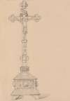 Sketch of crucifix for the painting ‘Queen Jadwiga’s Oath’
