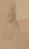 Sketch of the queen figure for the painting ‘Queen Jadwiga’s Oath’