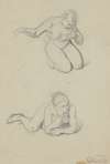 Sketches of a nude female