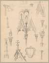 Sketches of Gothic architectural details