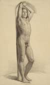 Study of a nude male to the figure of St. Sebastian