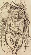 Study of a Seated Man, Smoking a Pipe