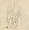 Study of Two Men Standing, While in Conversation