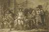 Julius Sabinus en Epponina met hun twee kinderen als gevangenen door Rome gevoerd
