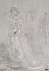 Portrait de Sarah Bernhardt en pied
