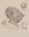 Drawings of Helmets from the 13th and 14th Centuries and the Helmet of King Henry II (from ca. 1560) from the Louvre Collection
