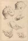 Various Sketches of Heads and Hands
