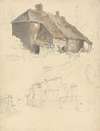 Sketches of Cottages; Two Studies on one Sheet