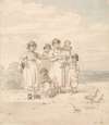 Group of English Children; Distant View of St. Paul’s