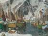 Among the Fishing Boats in Svolvaer. Study from Lofoten