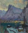 Svolvaer Harbour at the Height of the Fishing Season. Study from Lofoten