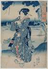 Geisha Standing on the Bank of the Sumida River (from the series People Who Like the Latest Fashions and Manners)