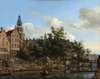 View of Oudezijds Voorburgwal with the Oude Kerk in Amsterdam