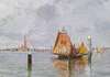 Fischerboote In Der Lagune Von Venedig