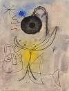 Femme, oiseau, étoiles