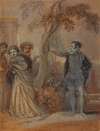 Malvolio abusing Maria, Fabian and Sir Toby