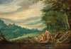 Venus Mourning Adonis In A Panoramic Wooded Landscape
