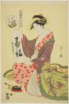 Hanamurasaki of the Kadotamaya, from the series Six Flowery Immortals of the Pleasure Quarters (Seiro bijin rokkasen)