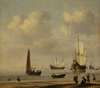 Three-Masted Ships and Fishing Boats in a Calm