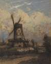A Windmill against a Cloudy Sky