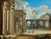 An architectural capriccio with figures