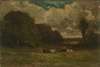Untitled (landscape with cows and trees)