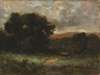 Untitled (landscape with meadow and trees)