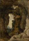 Landscape with Grotto and a Rider