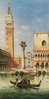 A view of St Mark’s Column and the Campanile