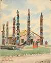 Alaska Building With Totems At St. Louis Exposition